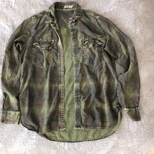 Plaid button shirt Gramicci